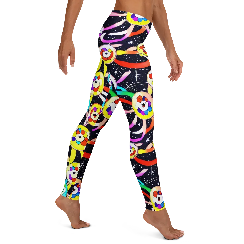 Cosmic Bloom Parade on Leggings — Right