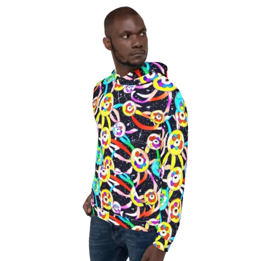 Cosmic Bloom Parade on a Hoodie