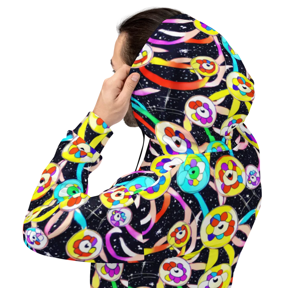 Cosmic Bloom Parade on Hoodie — Back