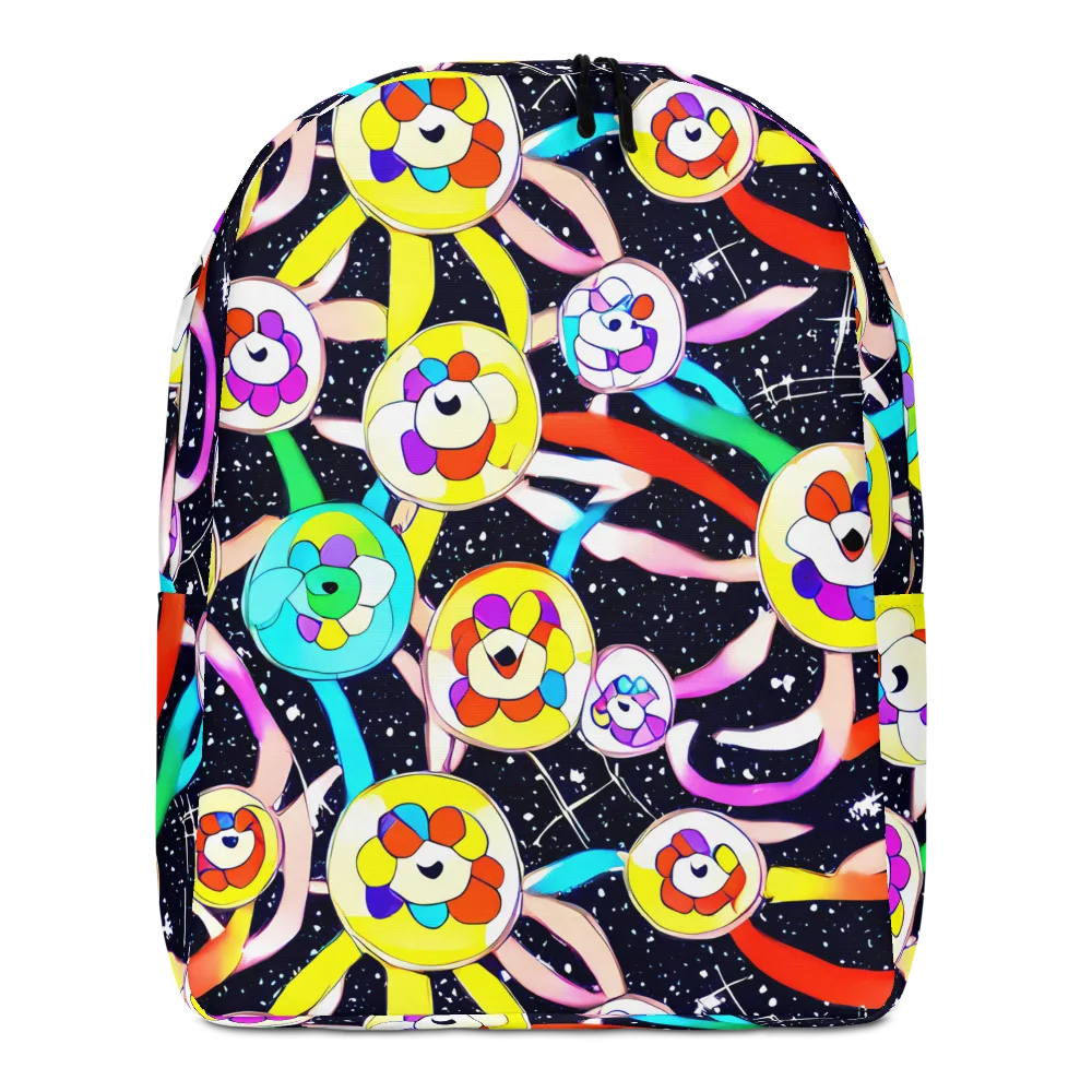 Cosmic Bloom Parade on Minimalist Backpack — Front