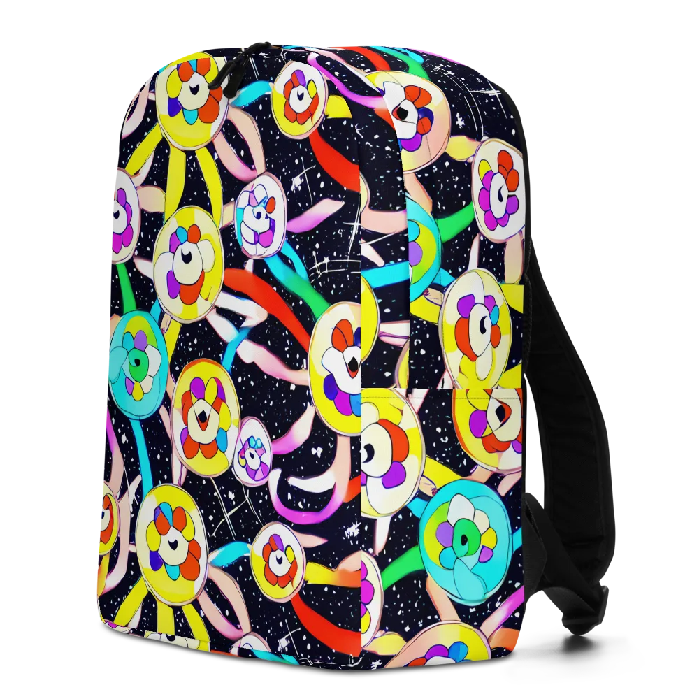 Cosmic Bloom Parade on Minimalist Backpack — Left
