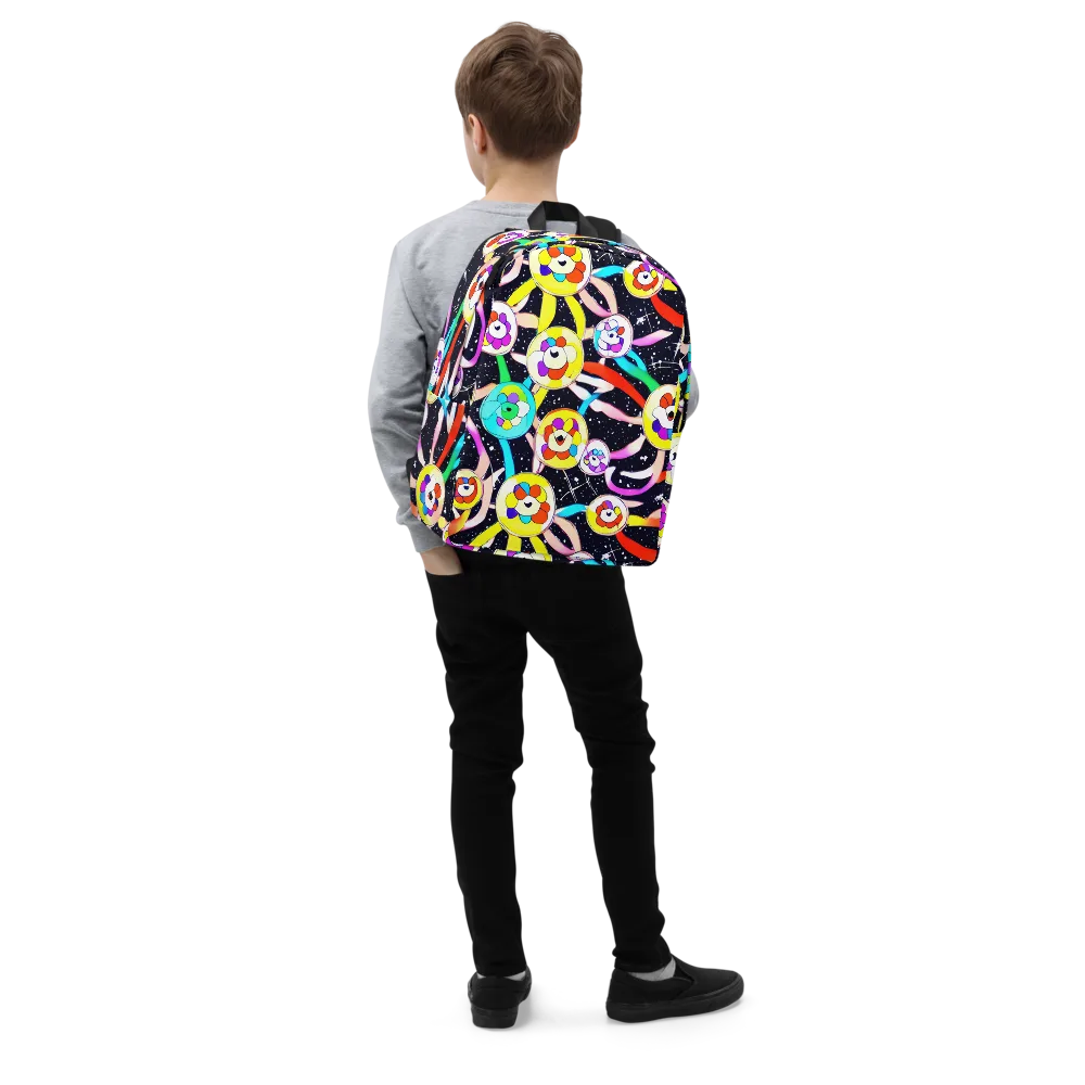 Cosmic Bloom Parade on Minimalist Backpack — Right Front