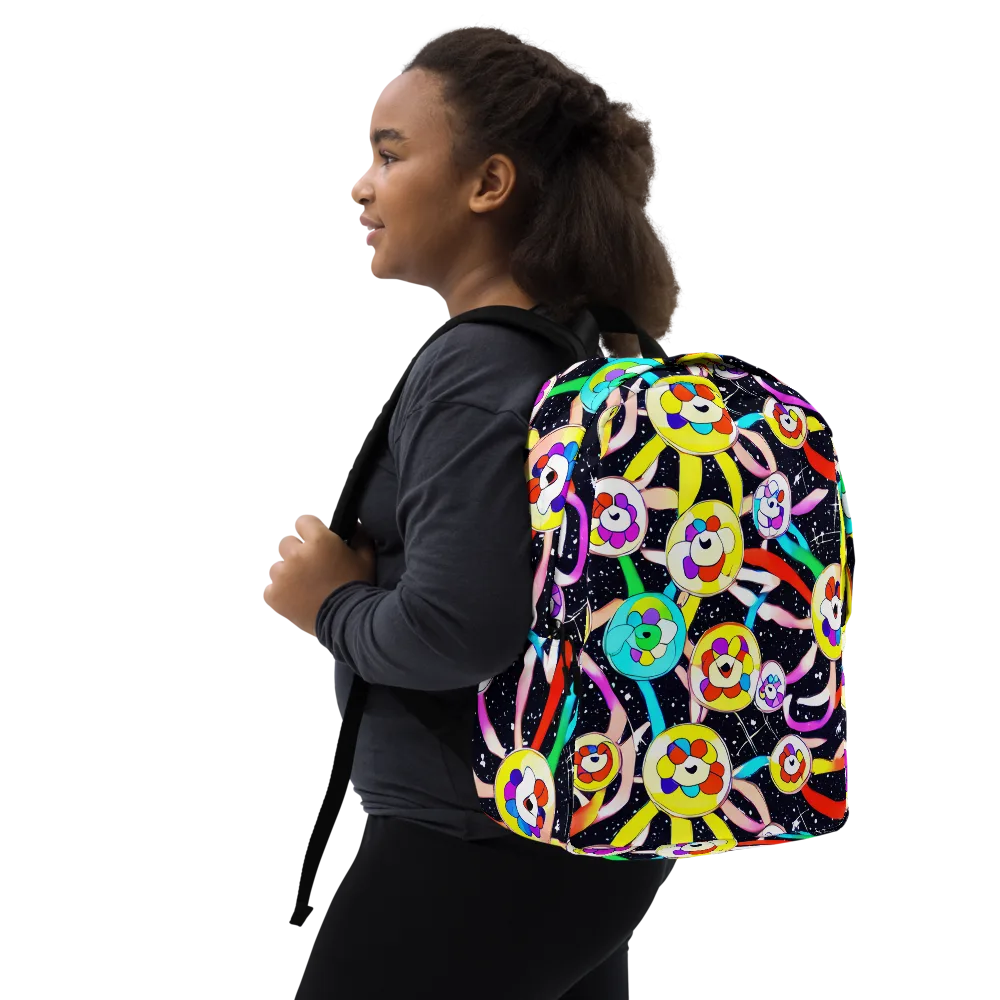 Cosmic Bloom Parade on Minimalist Backpack — Right Front