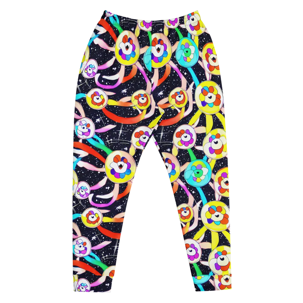 Cosmic Bloom Parade on Men's Joggers — Front