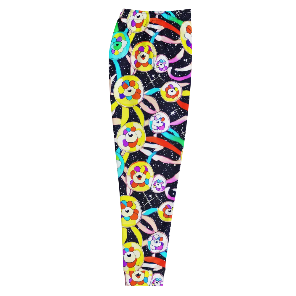 Cosmic Bloom Parade on Men's Joggers — Right
