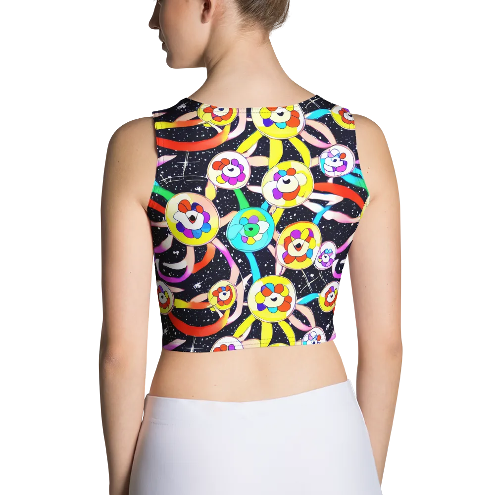 Cosmic Bloom Parade on Crop Top — Back