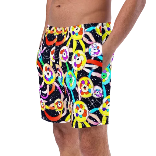 Cosmic Bloom Parade on a Swim Trunks
