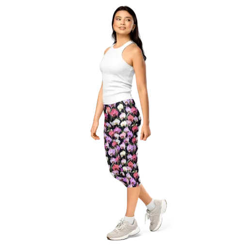 Velvet Phalaenopsis on a Capri Leggings