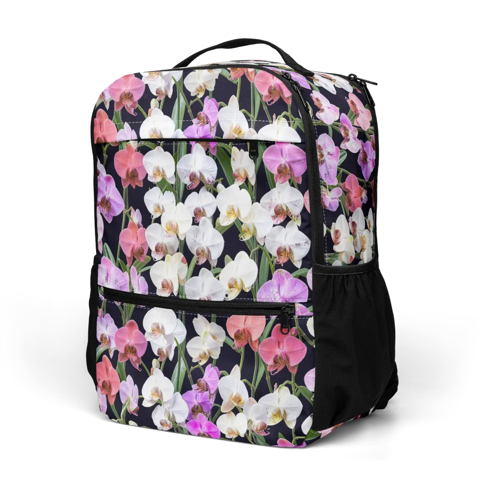 Velvet Phalaenopsis on Utility Backpack — Left Front