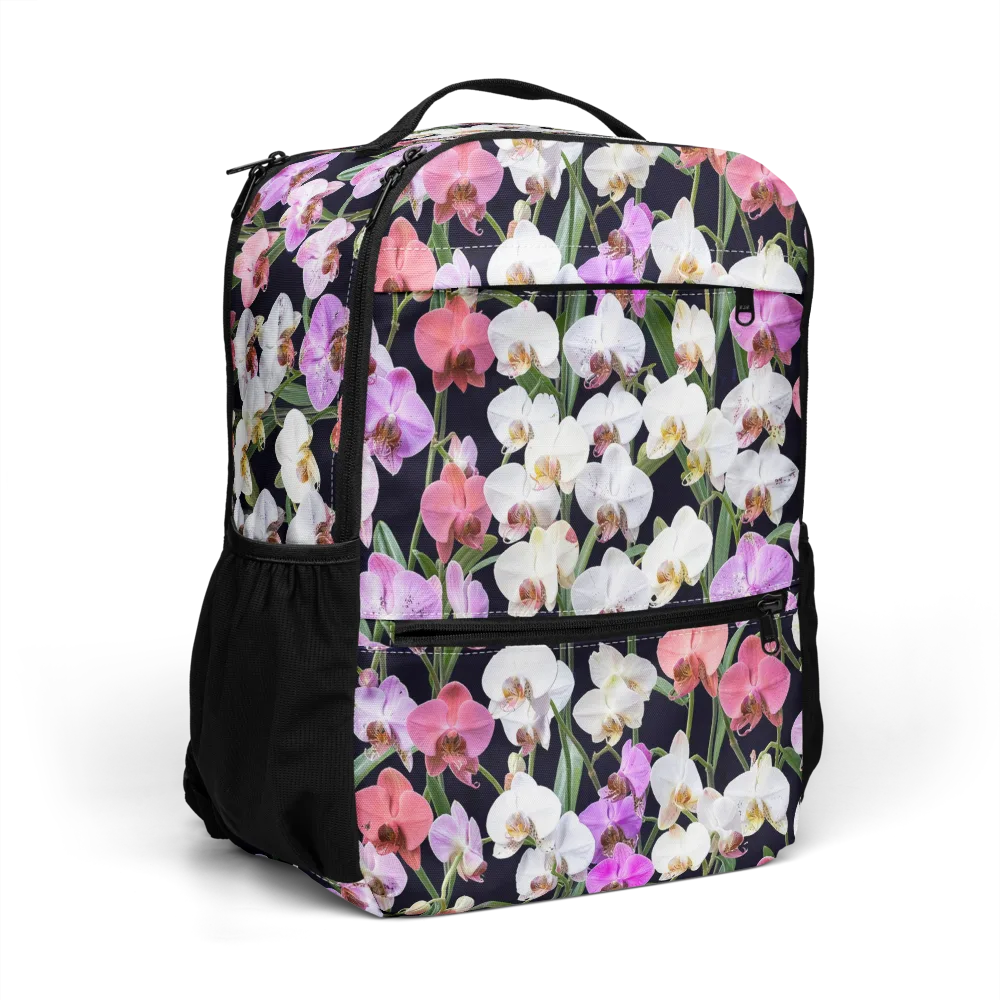 Velvet Phalaenopsis on Utility Backpack — Right Front