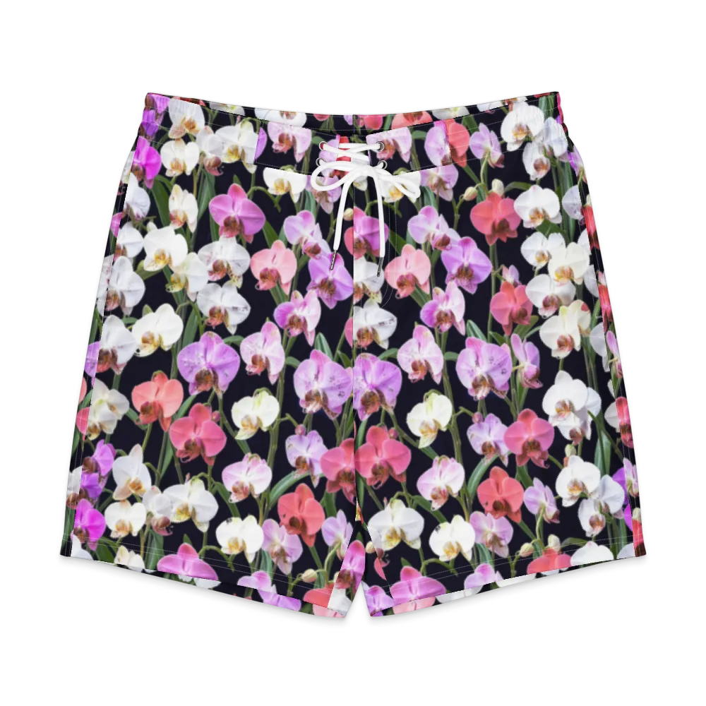 Velvet Phalaenopsis on Men's Board Shorts — Front