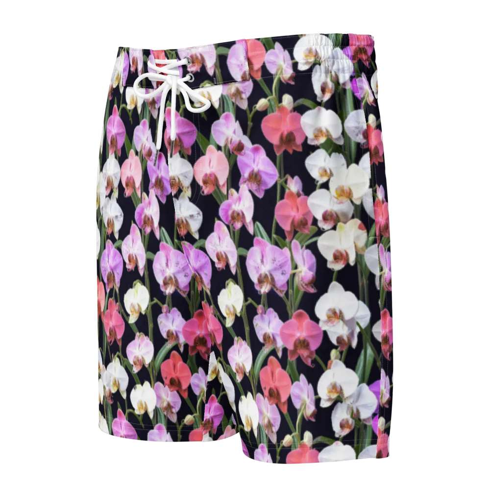 Velvet Phalaenopsis on Men's Board Shorts — Front