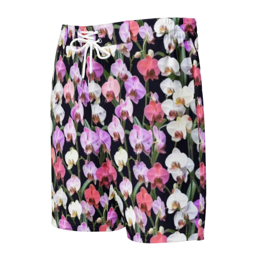 Velvet Phalaenopsis on a Men's Board Shorts