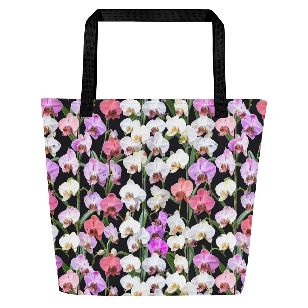 Velvet Phalaenopsis on Large Tote Bag W/ Pocket — Front