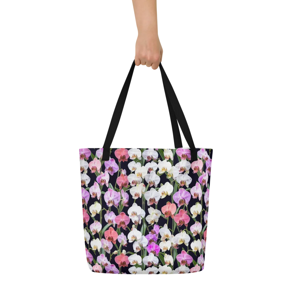 Velvet Phalaenopsis on Large Tote Bag W/ Pocket — Front