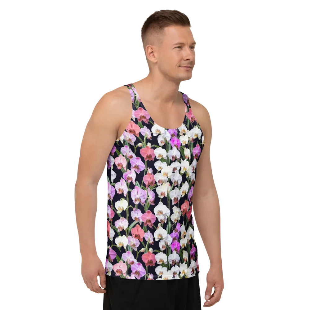 Velvet Phalaenopsis on Men's Tank Top — Right Front