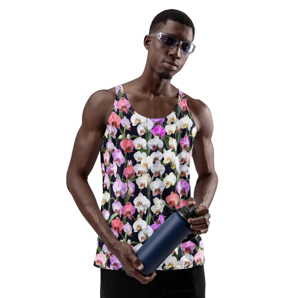 Velvet Phalaenopsis on Men's Tank Top — Front
