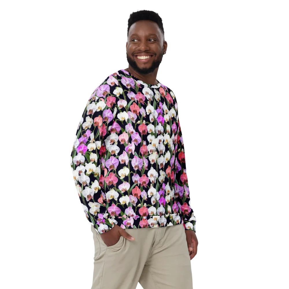 Velvet Phalaenopsis on Sweatshirt — Front