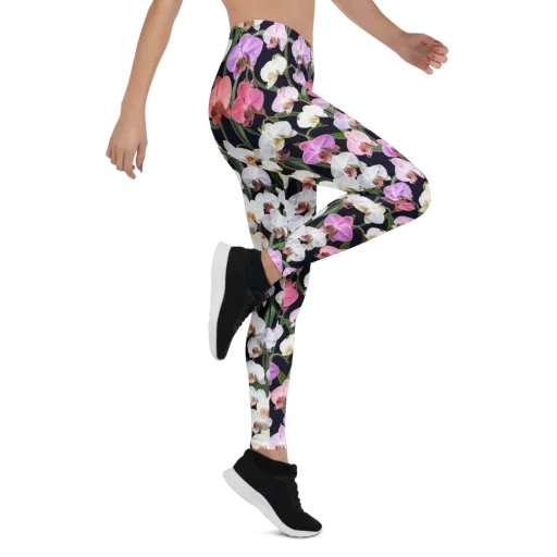 Velvet Phalaenopsis on a Leggings