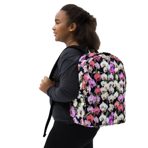 Velvet Phalaenopsis on a Minimalist Backpack