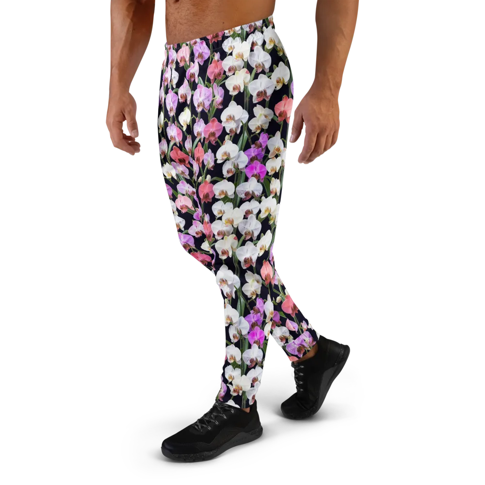 Velvet Phalaenopsis on Men's Joggers — Left