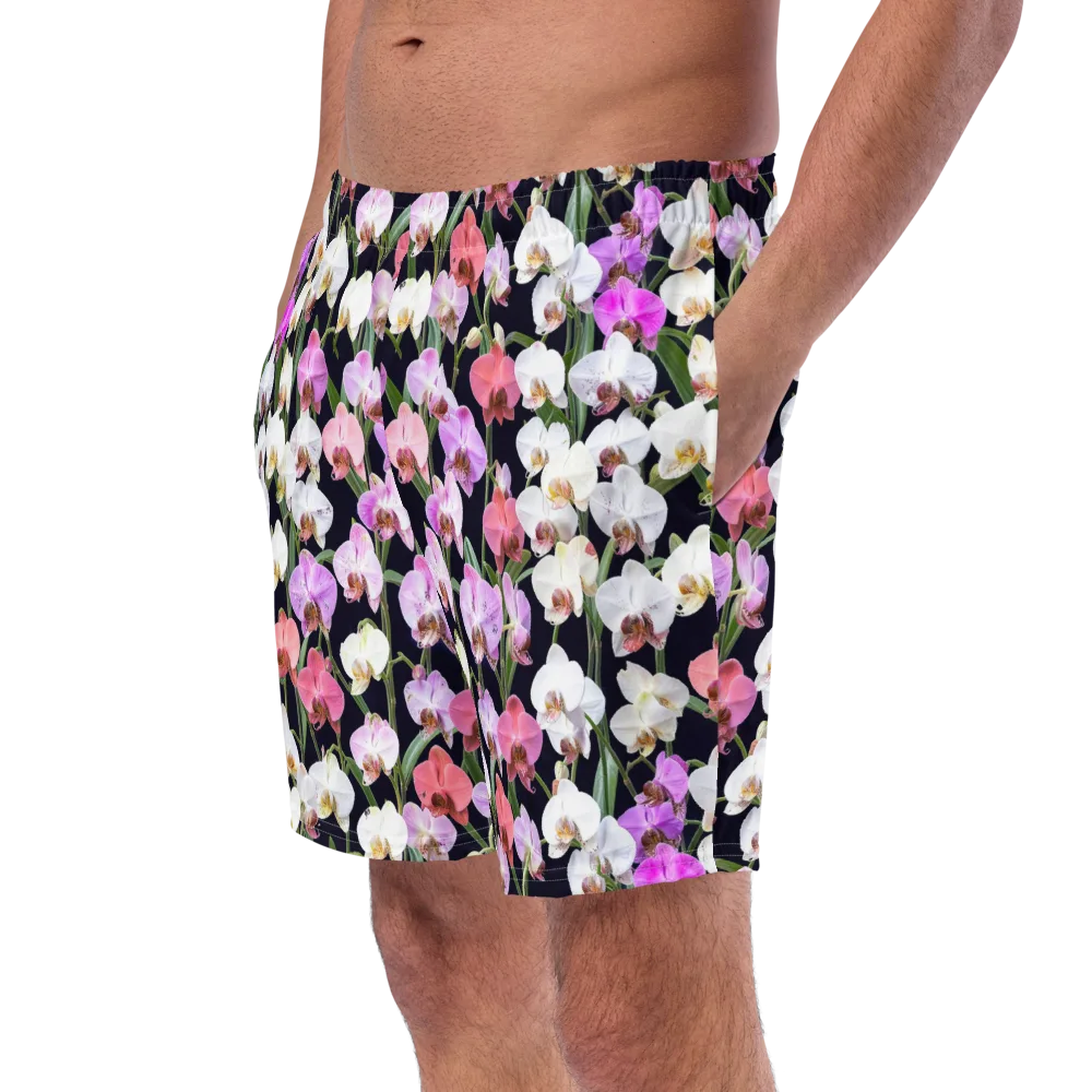 Velvet Phalaenopsis on Swim Trunks — Left Front