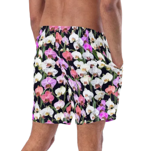 Velvet Phalaenopsis on a Swim Trunks