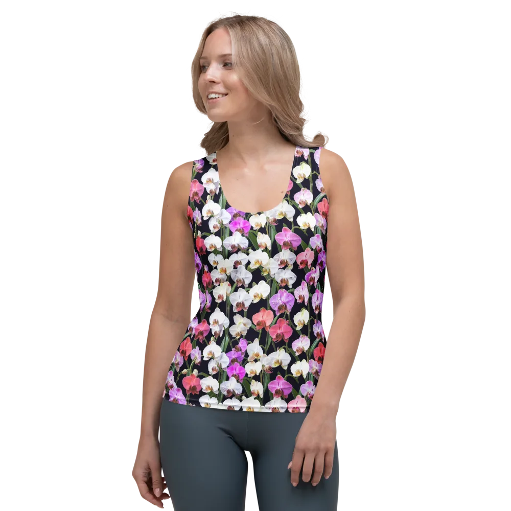 Velvet Phalaenopsis on Women's Tank Top — Front