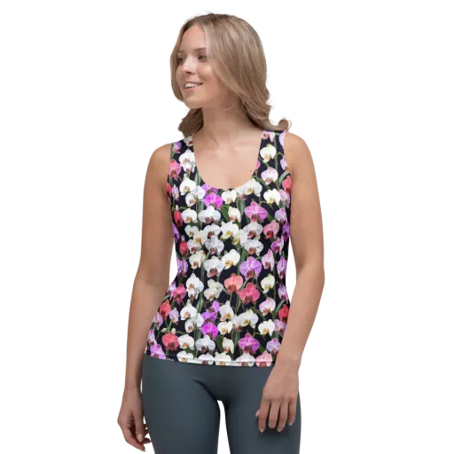 Velvet Phalaenopsis on a Women's Tank Top
