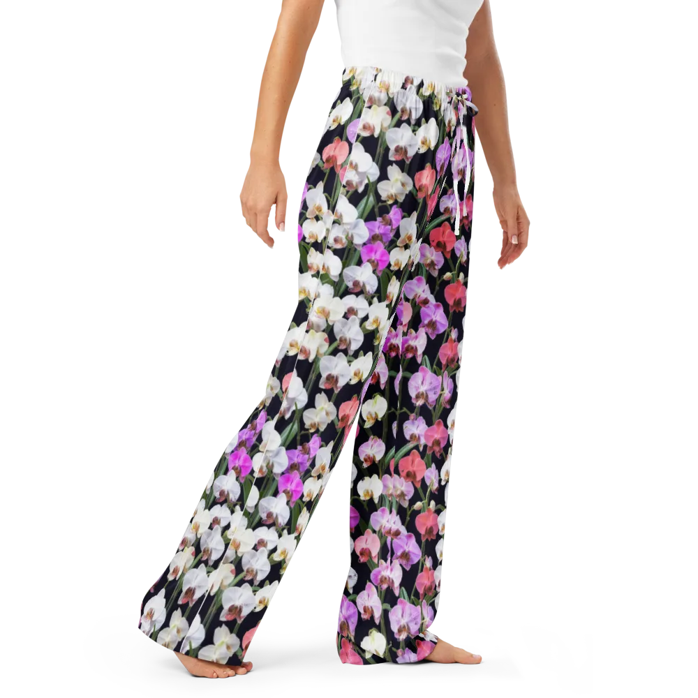 Velvet Phalaenopsis on Women's Pajama Pants — Right Front