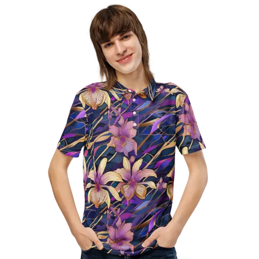 Velvet Current on a Men's Slim Fit Polo Shirt