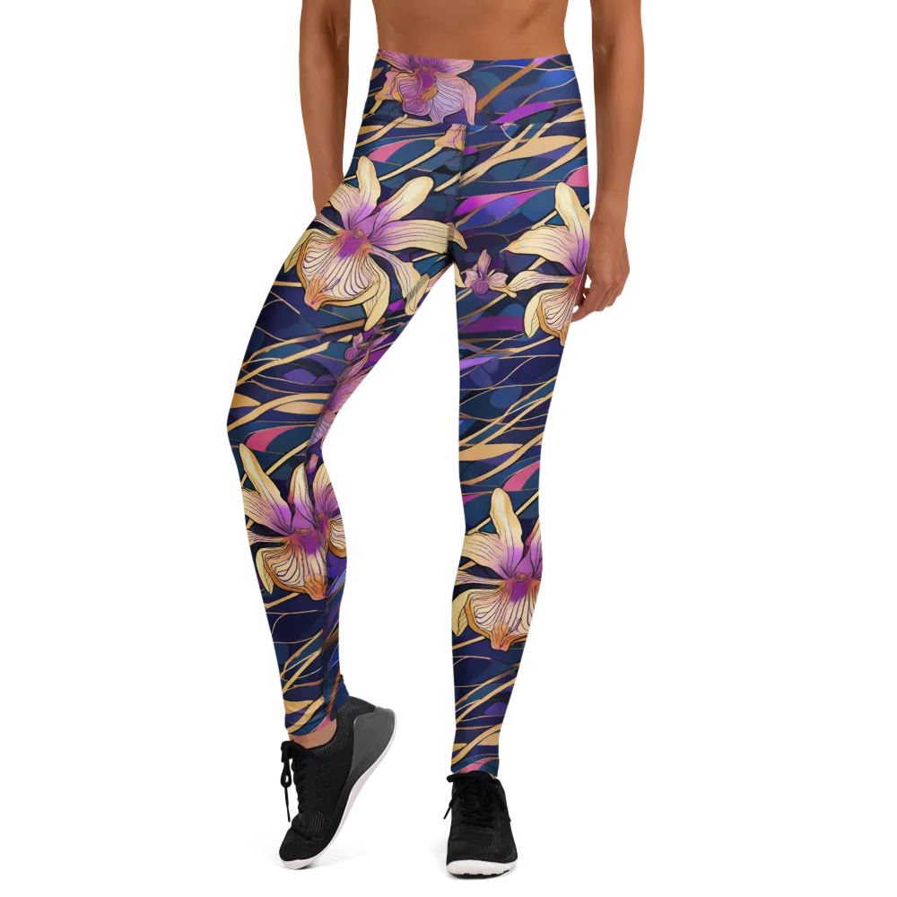 Velvet Current on Yoga Leggings — Front