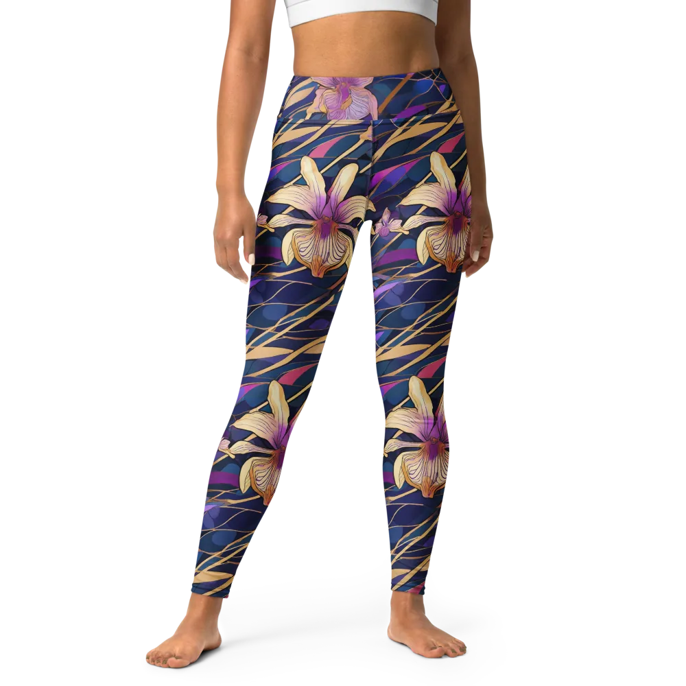 Velvet Current on Yoga Leggings — Front