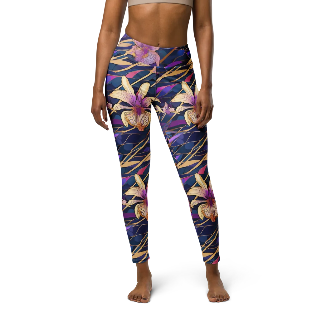 Velvet Current on Yoga Leggings — Front