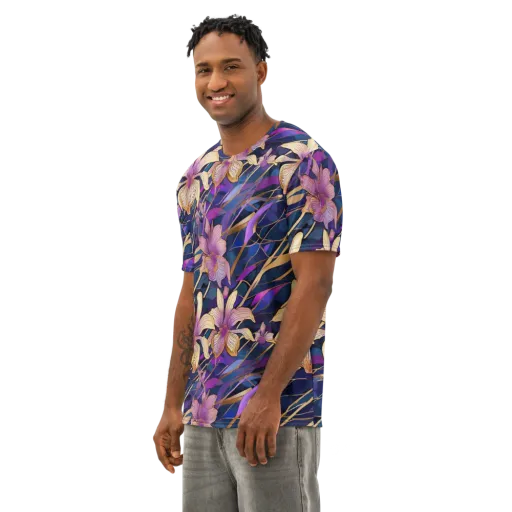 Velvet Current on a Men's Cotton Crew Neck T-Shirt