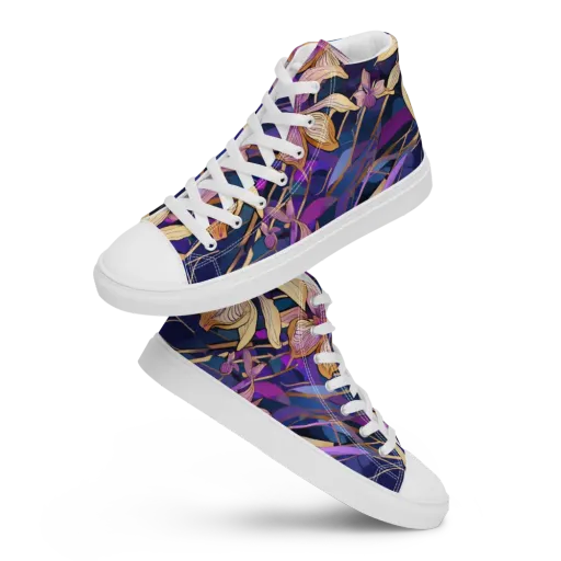 Velvet Current on a Men's High Top Canvas Shoes