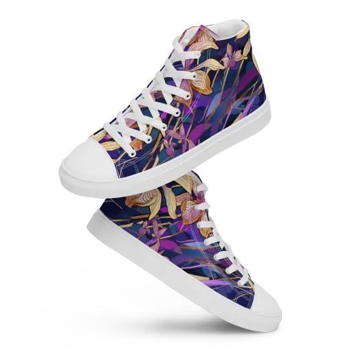 Velvet Current on a Women's High Top Canvas Shoes