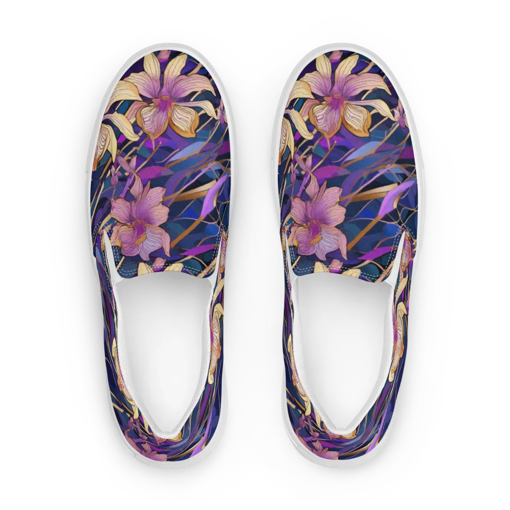 Velvet Current on Men's Slip-On Canvas Shoes — Front