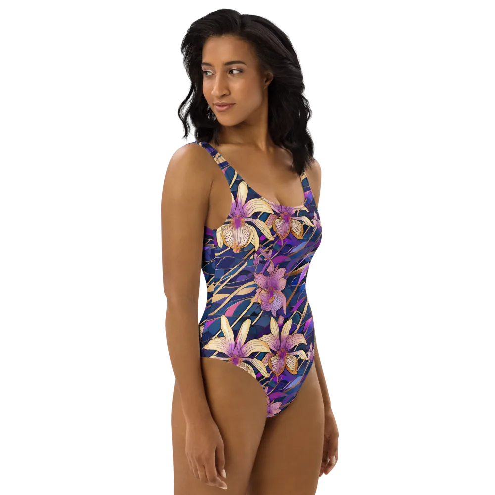 Velvet Current on One-Piece Swimsuit — Right