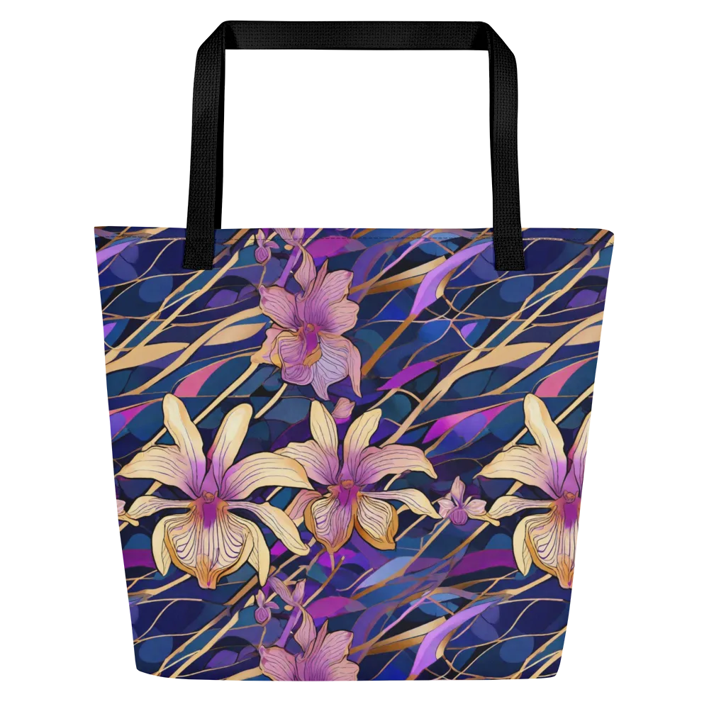 Velvet Current on Large Tote Bag W/ Pocket — Front