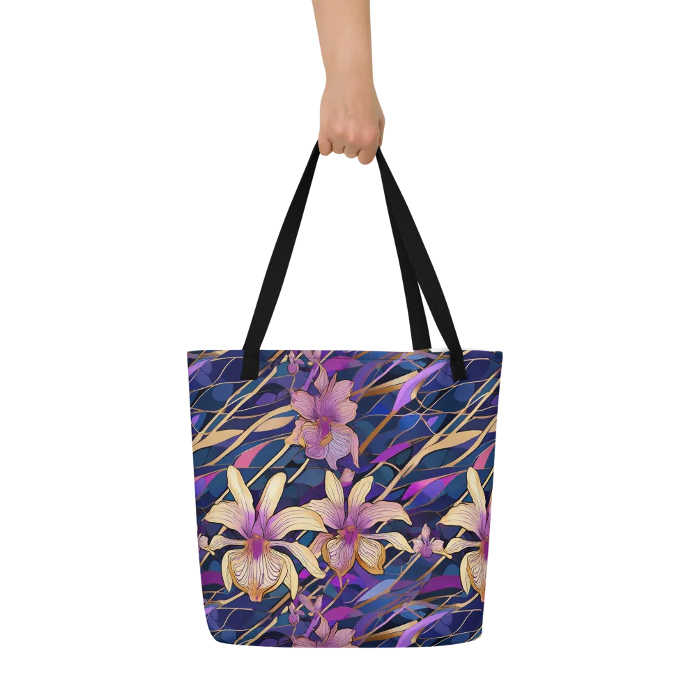 Velvet Current on Large Tote Bag W/ Pocket — Front