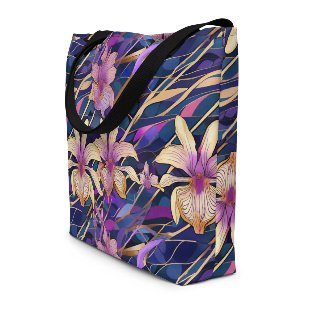 Velvet Current on Large Tote Bag W/ Pocket — Front
