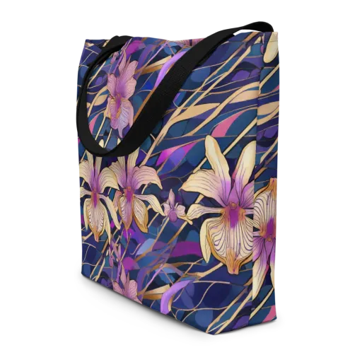 Velvet Current on a Large Tote Bag W/ Pocket