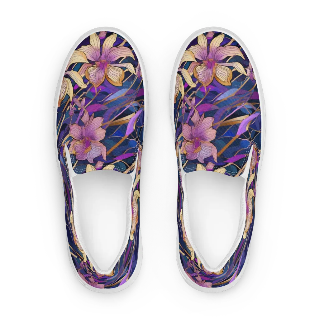 Velvet Current on Women's Slip-On Canvas Shoes — Front