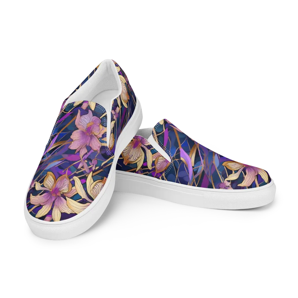 Velvet Current on Women's Slip-On Canvas Shoes — Left Front