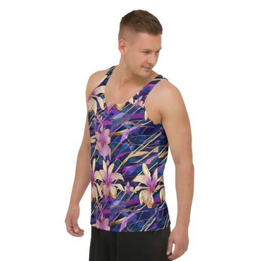 Velvet Current on a Men's Tank Top