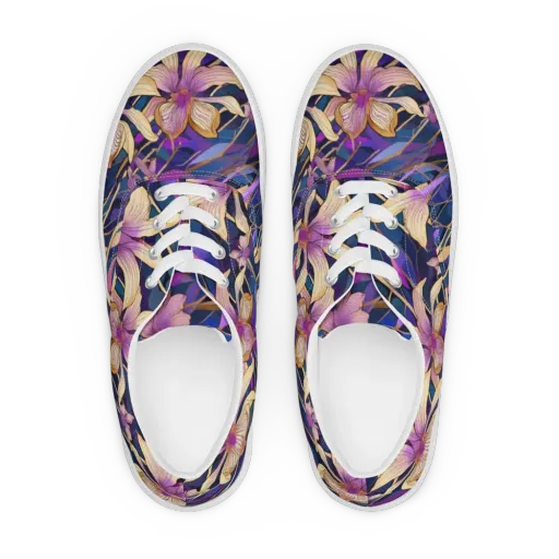 Velvet Current on a Men's Lace-Up Canvas Shoes