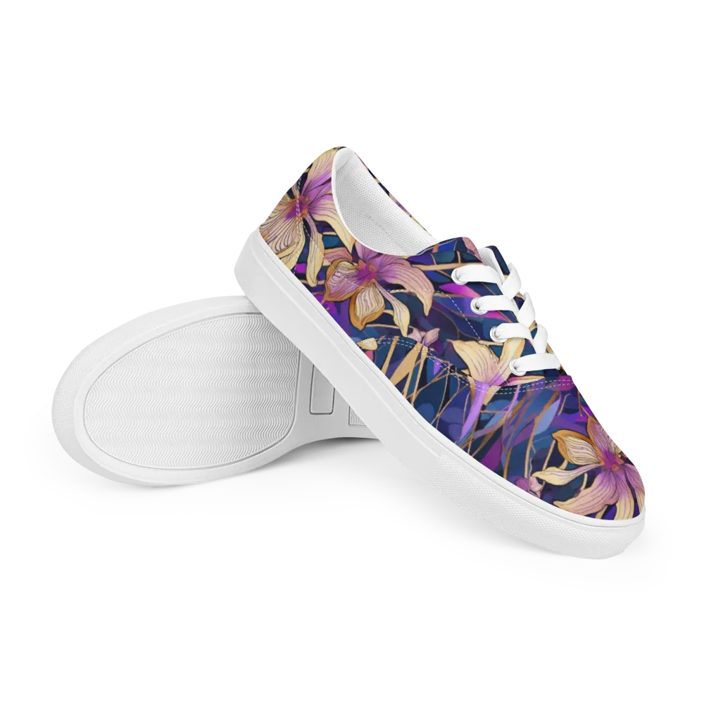 Velvet Current on Men's Lace-Up Canvas Shoes — Right Front
