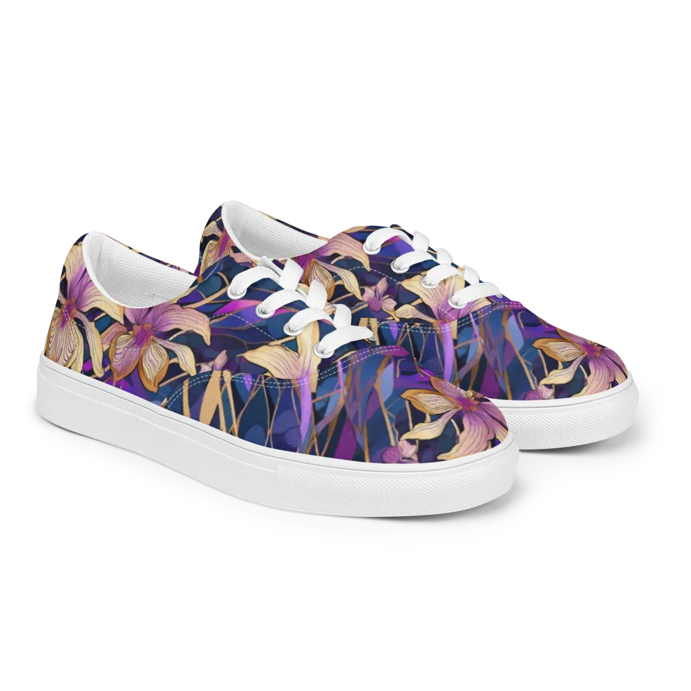 Velvet Current on Men's Lace-Up Canvas Shoes — Right Front