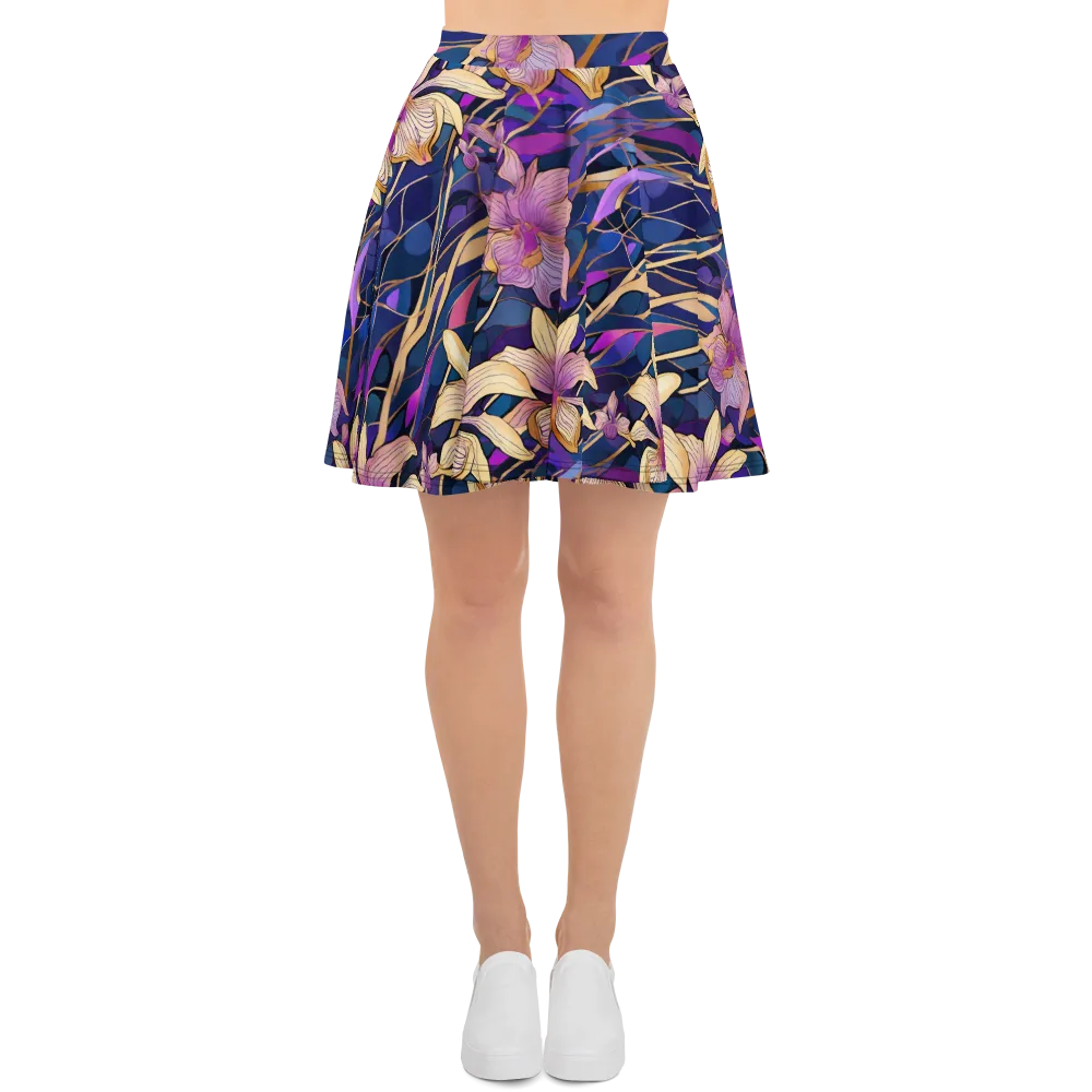 Velvet Current on Skater Skirt — Front
